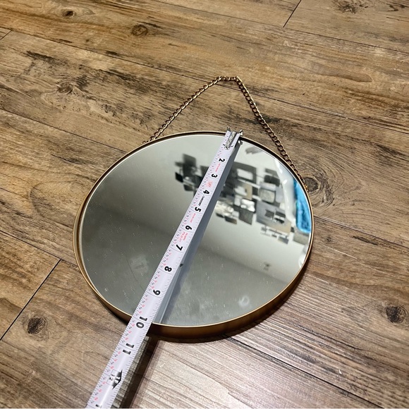 Nordic Round Gold Hanging Mirror Metal Frame Gold Decorative Wall Glass Decor - Picture 7 of 10